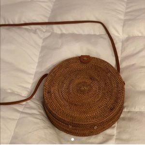 Circle woven purse